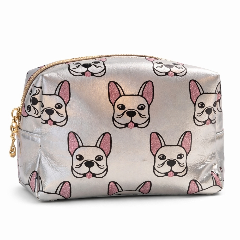 Holographic French Bulldog Makeup Bag ✨